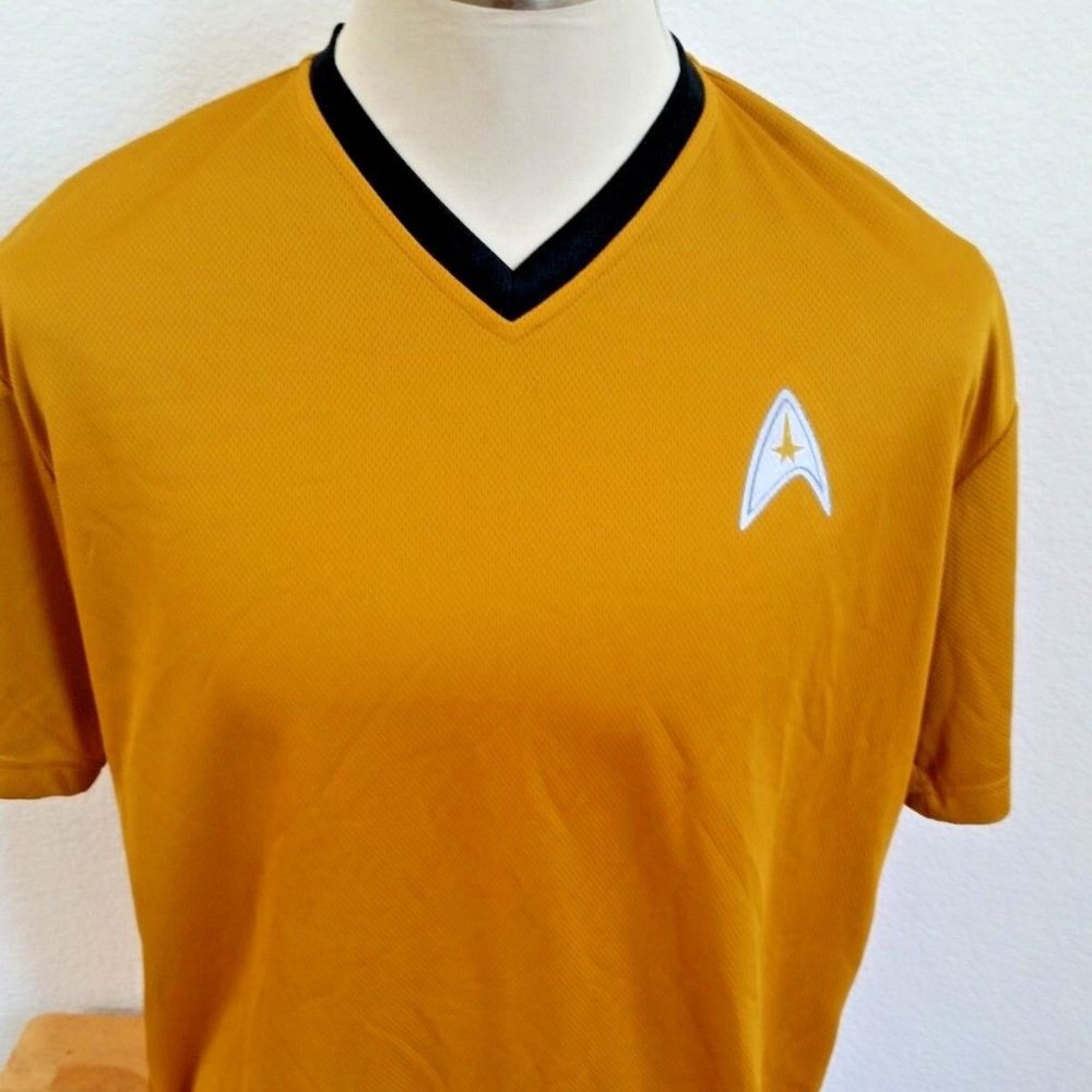 Star Trek V-Neck Shirt, Gold/ Black Trim, James T. Kirk